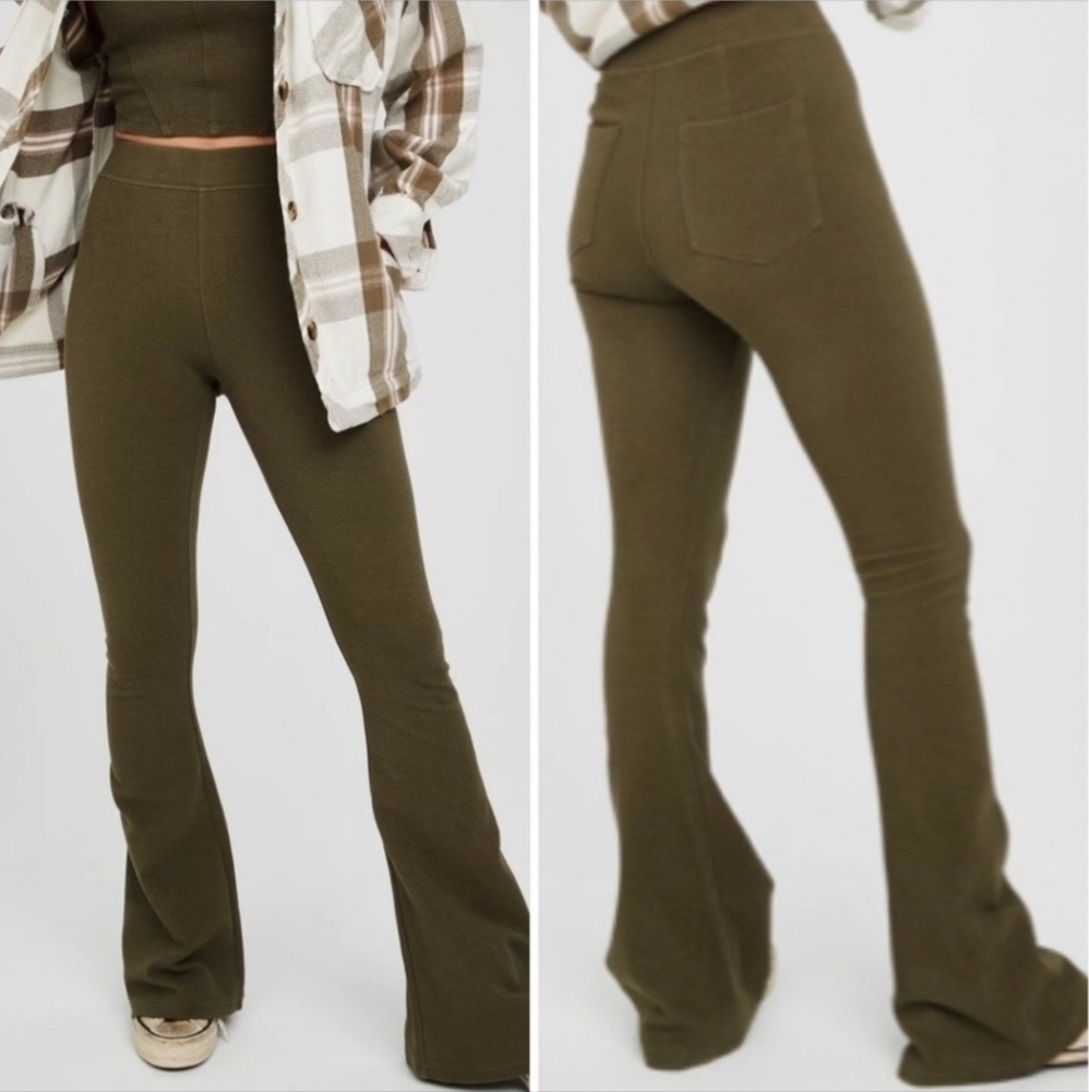 Chic Olive Flare Pants